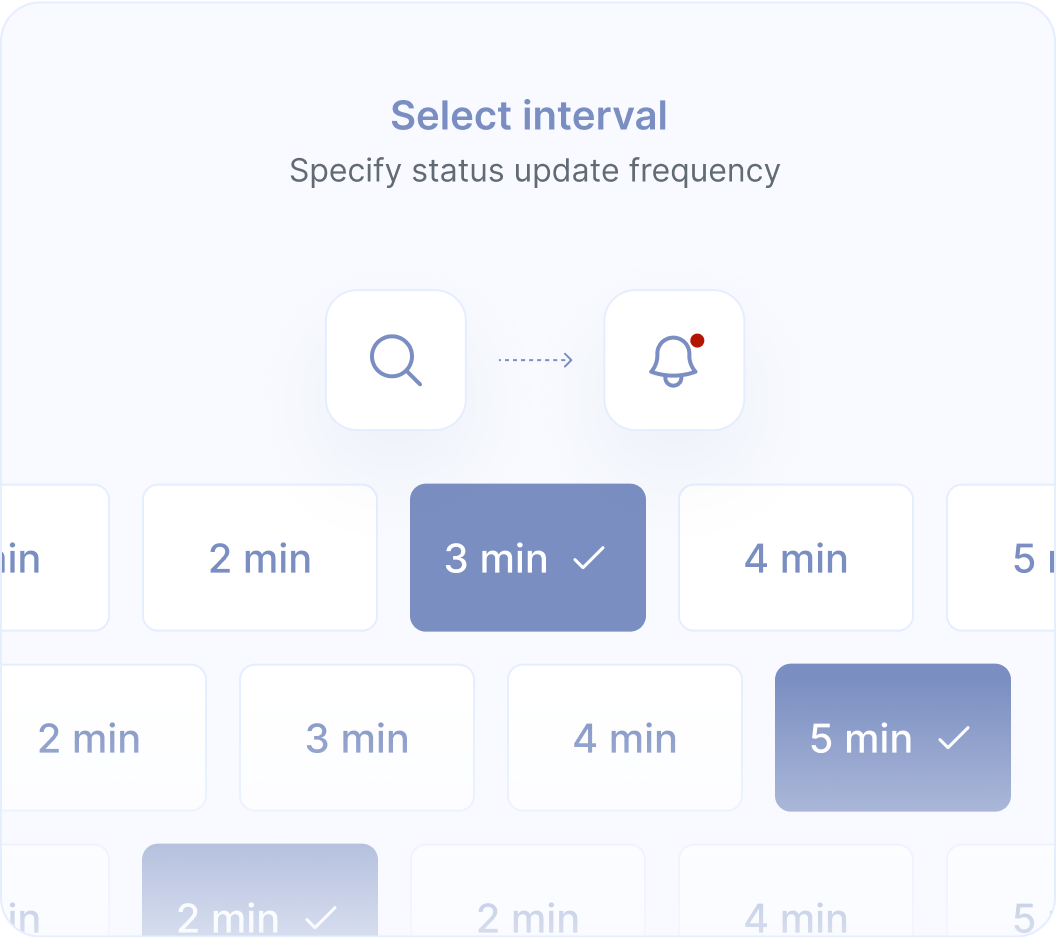 Customizable monitoring frequency