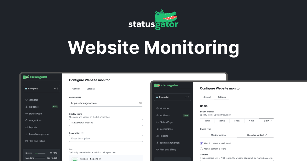 Website Monitoring & Downtime Alerts | StatusGator