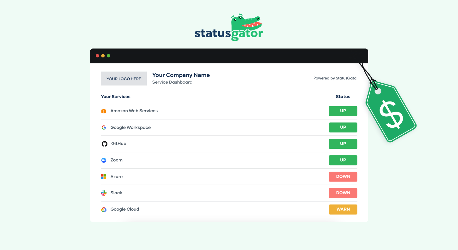 Statuspage pricing StatusGator comparison