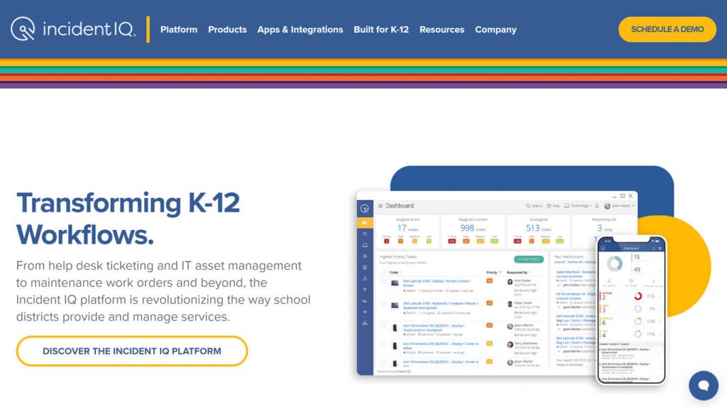 Incident IQ K12 ITAM software for system admins