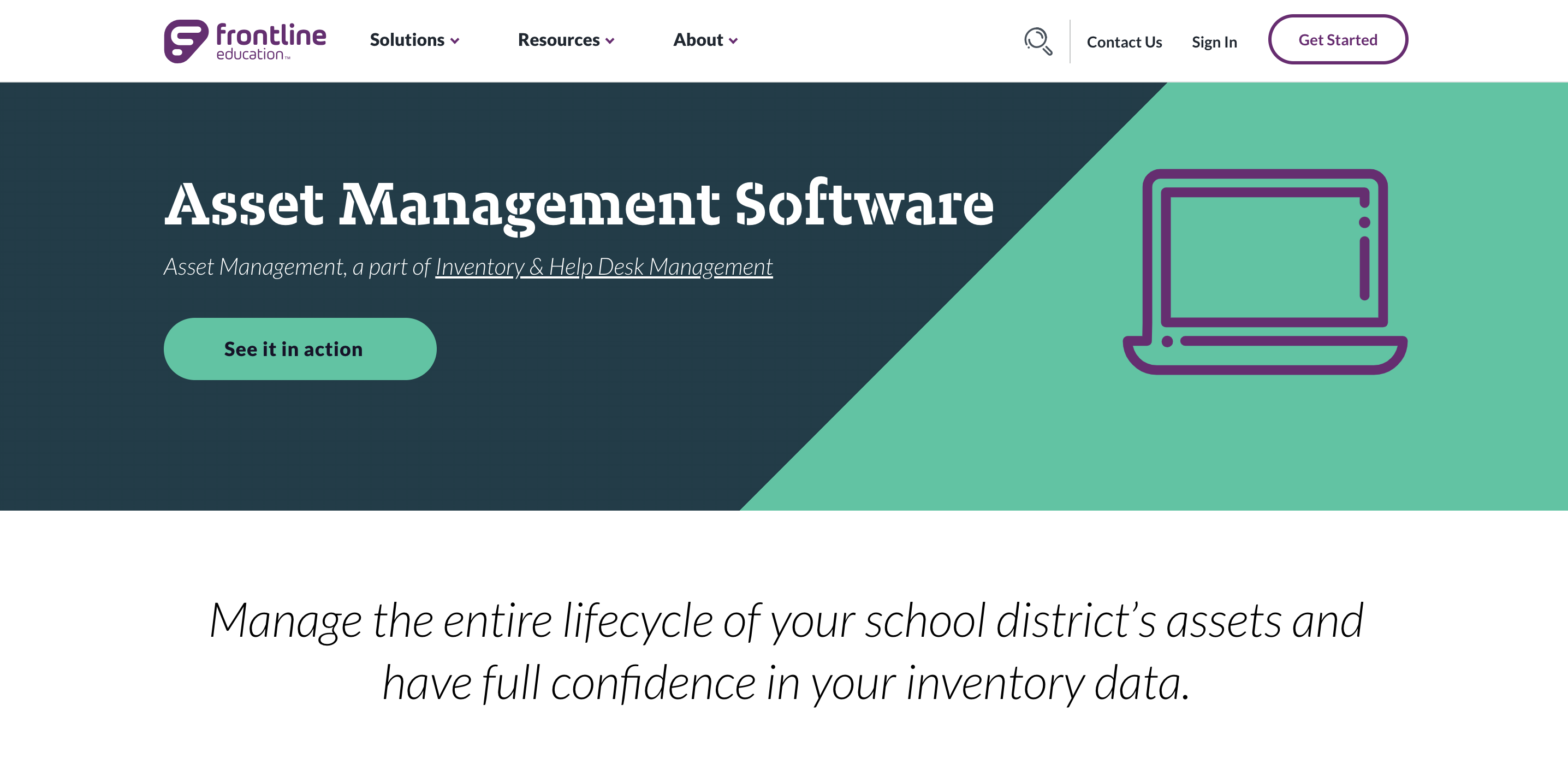 Frontline Education Asset Management software