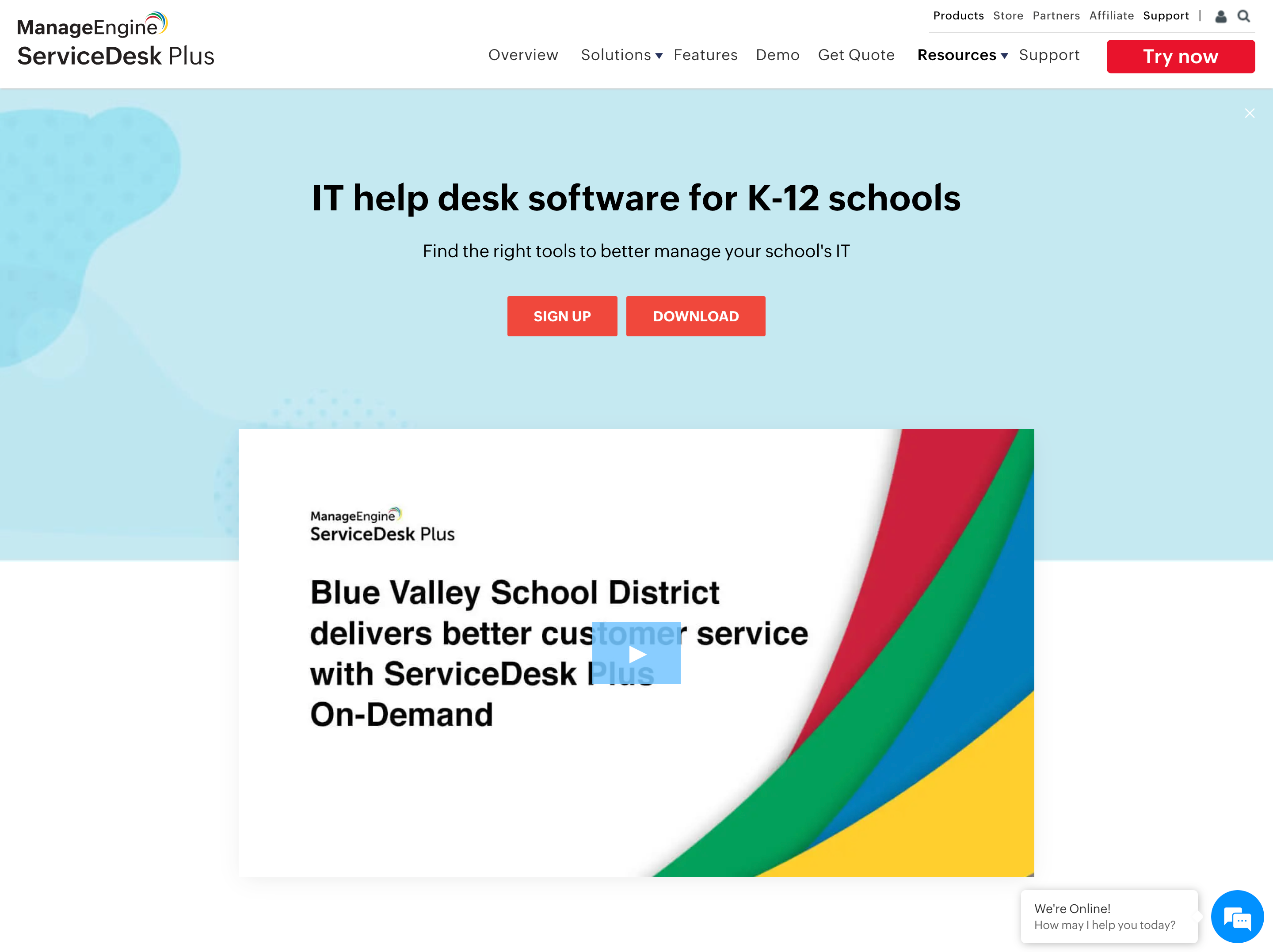 ServiceDesk plus IT help desk software for K-12 schools
