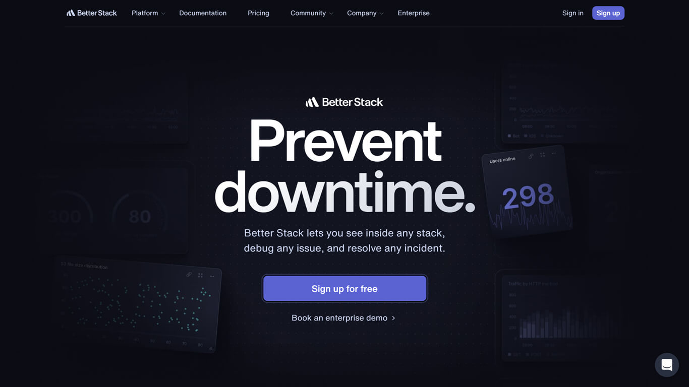 Better Stack home page