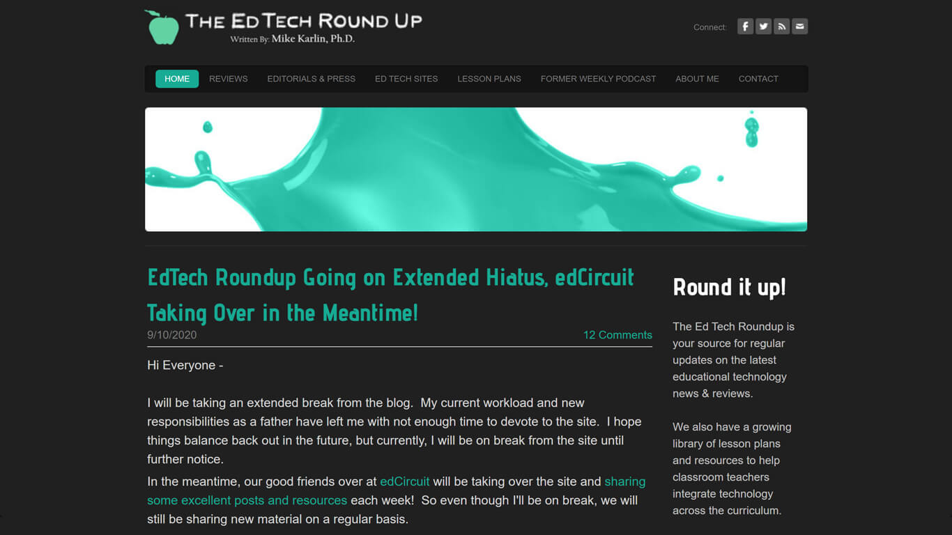 EdTech RoundUp K12 resource for sys admins