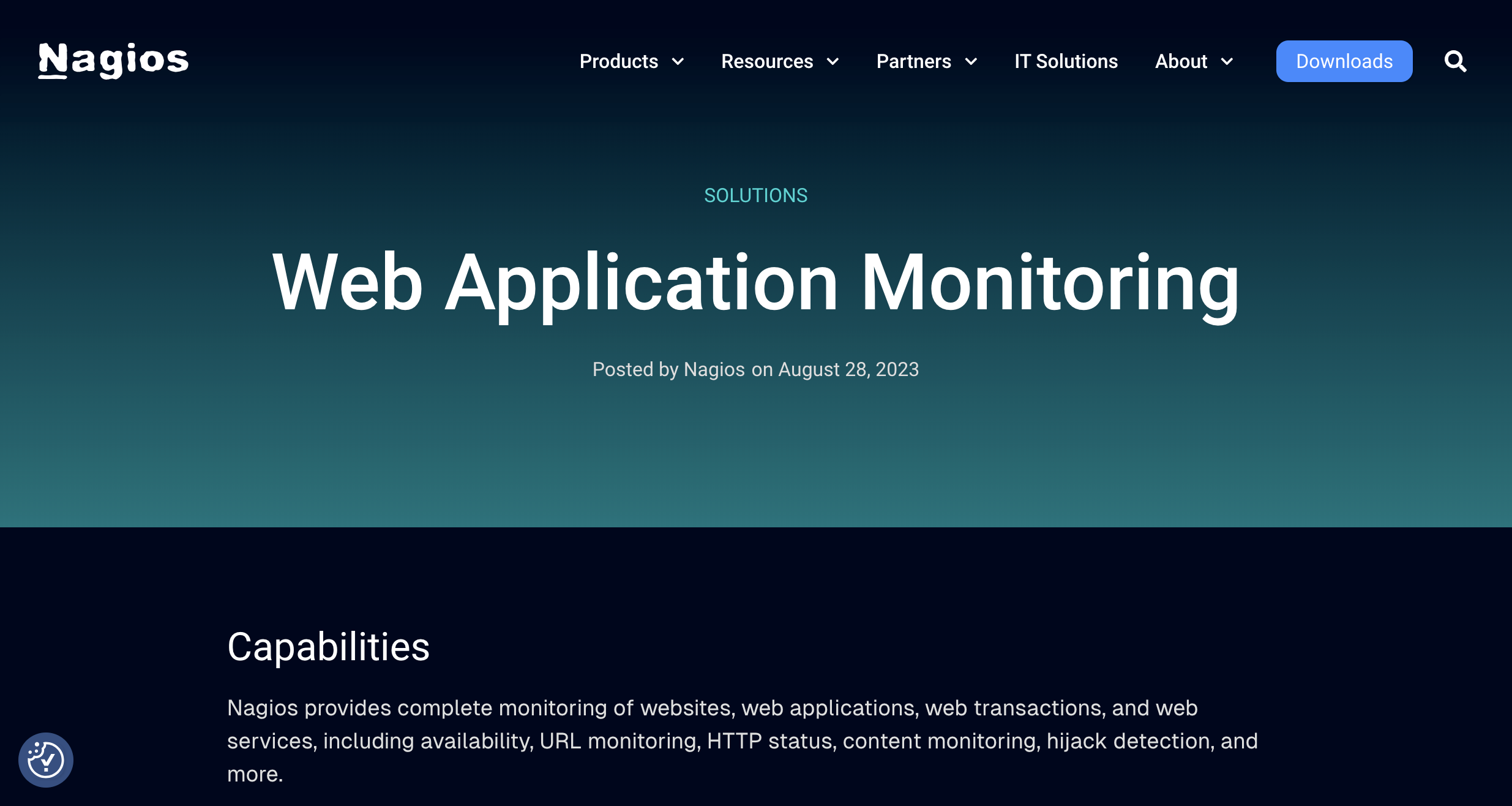 Nagios web application monitoring
