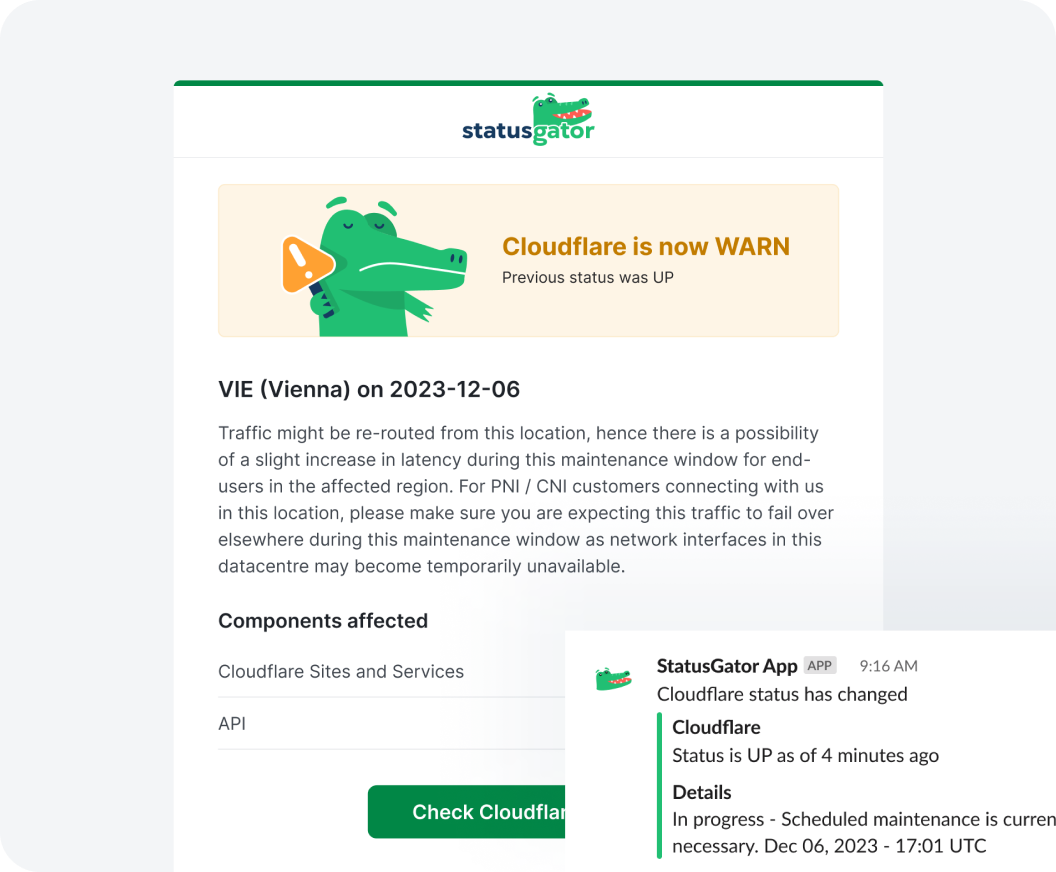 Automated Monitoring with Status Data API