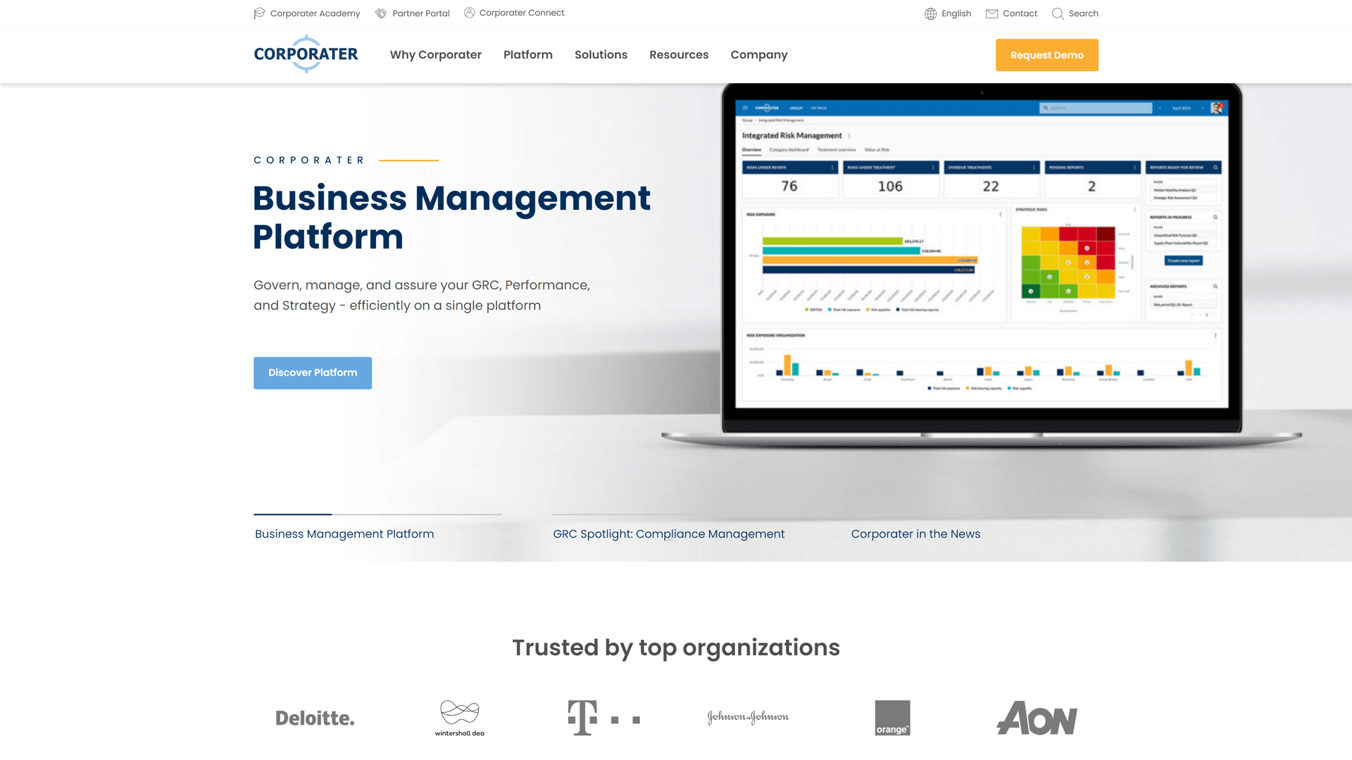 Corporater home webpage