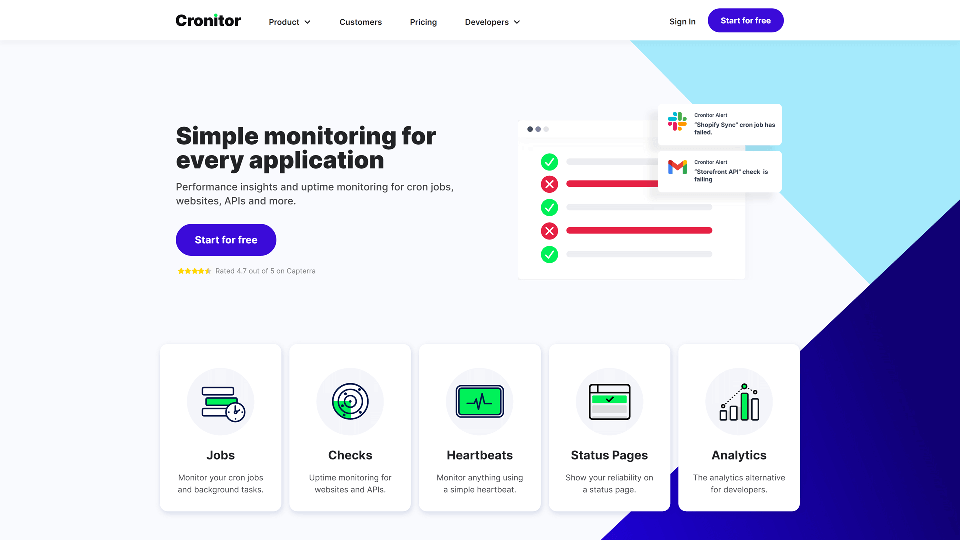 Home page of Cronitor