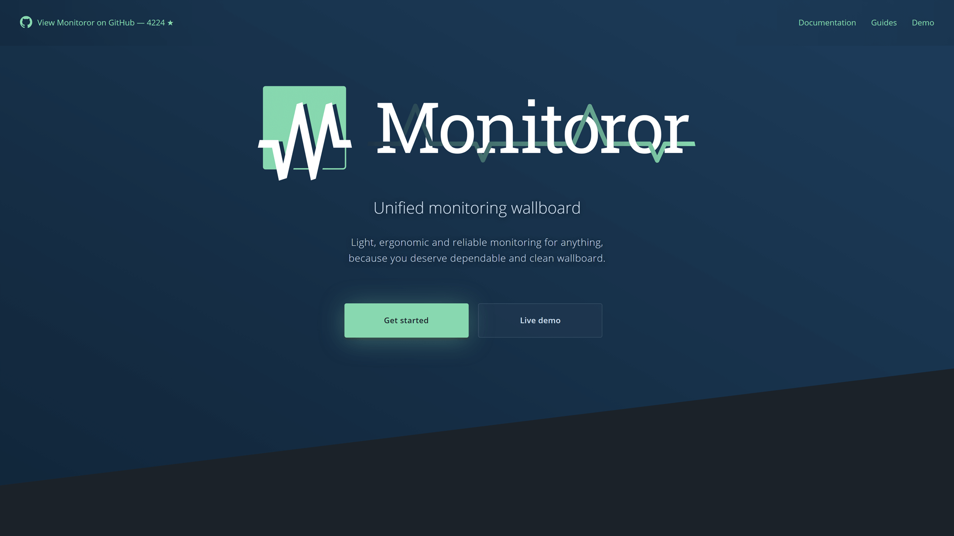 Home page of Monitoror