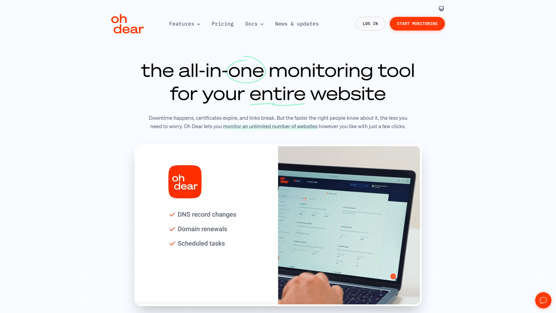 Home page of Oh Dear