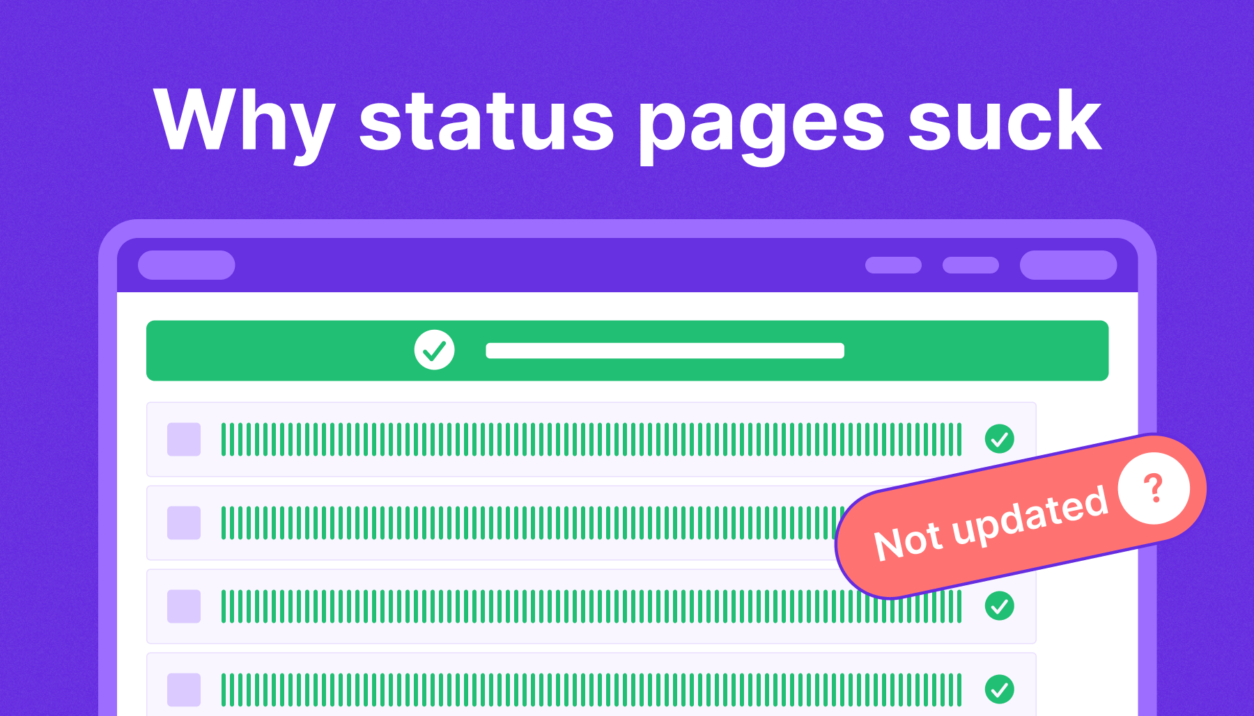 Why status pages suck