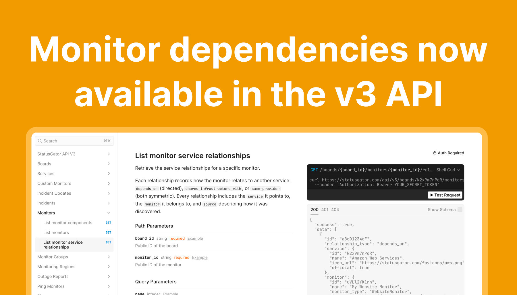 Monitor dependencies now available in the v3 API
