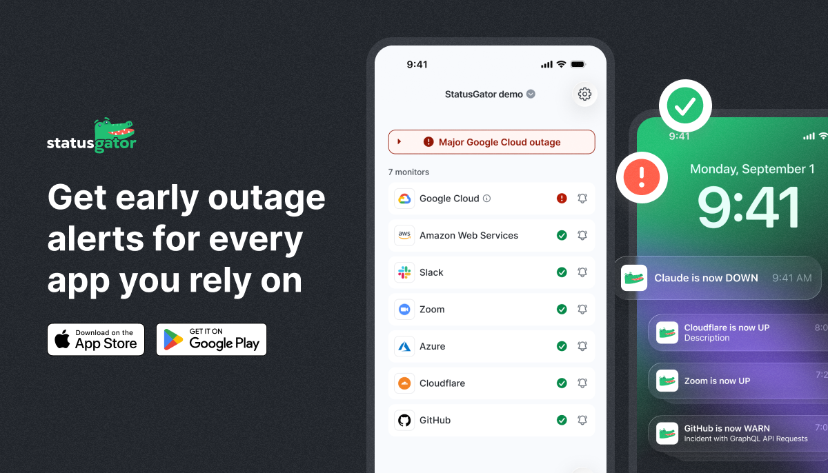 The StatusGator mobile app is here